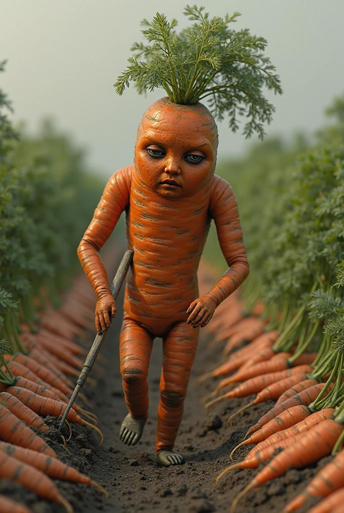 A man with a carrot head #abstract #art