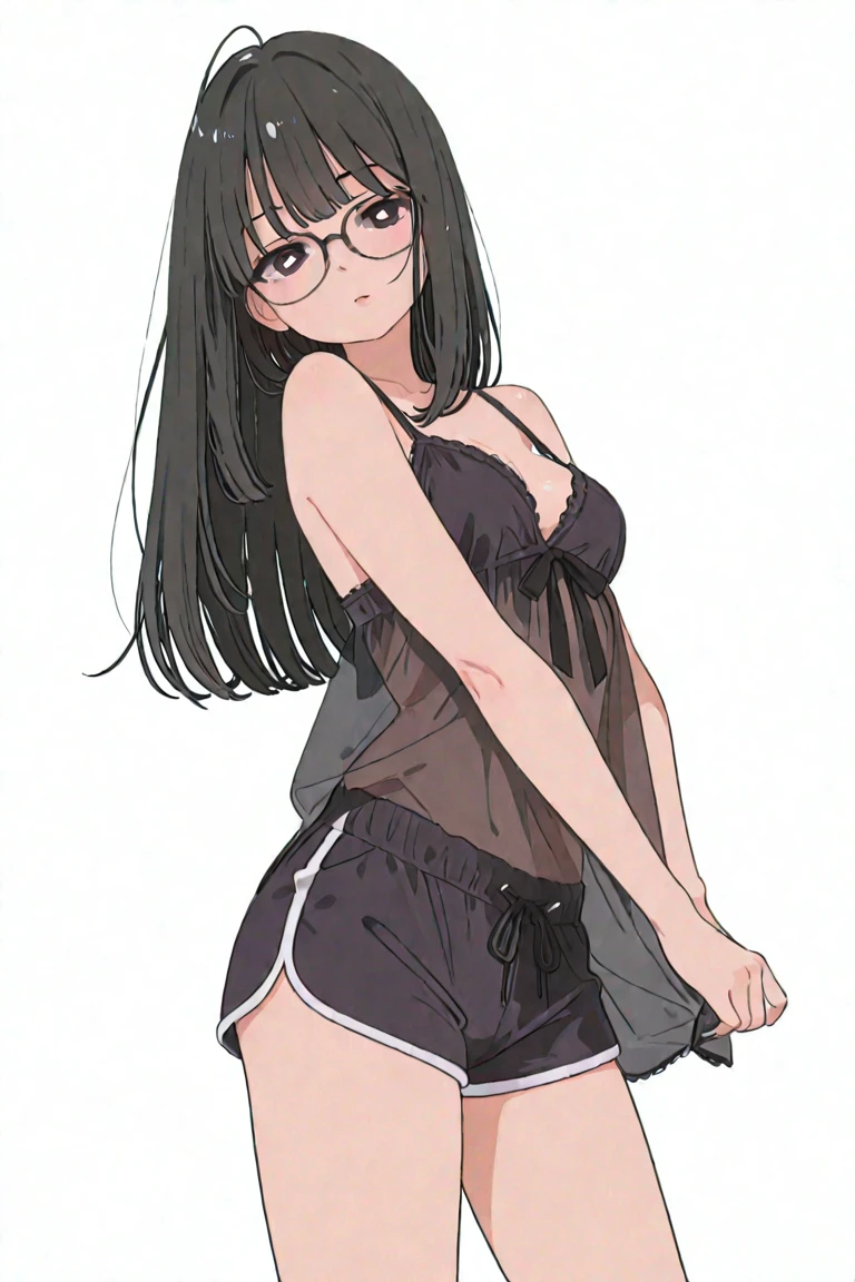 a girl undressing