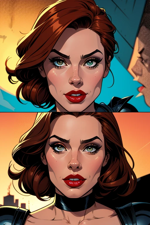 Personagem usando roupas Burlesque suja de sangue criminoso Yvonne Strahovski omagem de desenho animado de uma mulher .cartoon style illustration, estilo de arte dos desenhos animados, estilo de arte dos desenhos animados, open mouth with vampire teeth stained with criminal blood Digital illustration style, design de personagens altamente detalhado, arte digital detalhada fofa, City fan art, Design de personagens de retrato, beautiful digital illustration, retrato de alta qualidade, Arte em quadrinhos, mulher jovem. expression of sexual desire white background stained with criminal blood