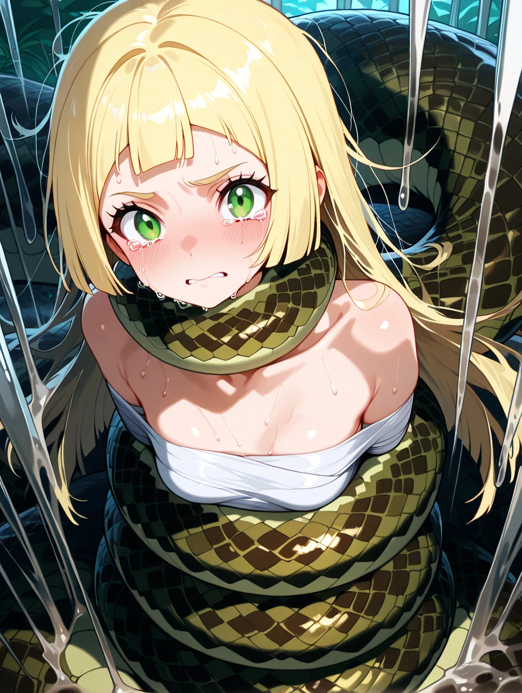 Ultra high detail、woman、Beautiful background、Toned body、Great style、(Spread your legs)、拘束されているwoman、Tentacle torture、((tentacle ))、Long nipplested by tentacles)、(((Thick tentacle inserted into ))、Disgusting es clinging to me