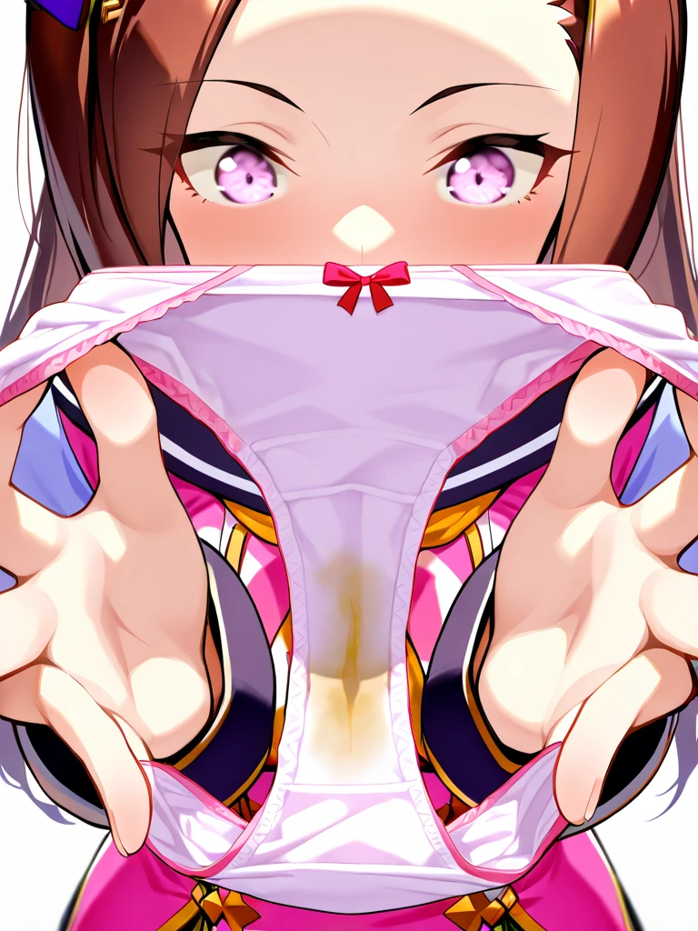 1 Girl、(Japanese girl sitting on the couch showing her pussy:1.1)、Part your lips、Expressions、Spread、Realistic、skirt、Realistic skin texture、Realistic、アップskirt、skirtリフト、Highest quality、masterpiece:1.3、Ultra-high resolution、(View from below:1.3、Panties close up:1.5)、Embarrassed look、((Spread your legs out to the side:1.4))、((Panty shot:1.6))、((Look Viewer:1.4))、The cutest girl in the world、Kasumi Arimura、Bold Pose、Glamour Shot、Semen