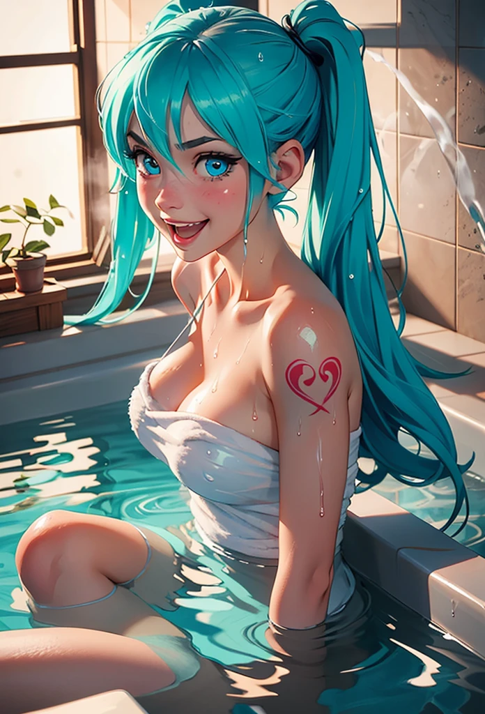 shower older sister Swimwear Close ~ eyes Lots of water splashes