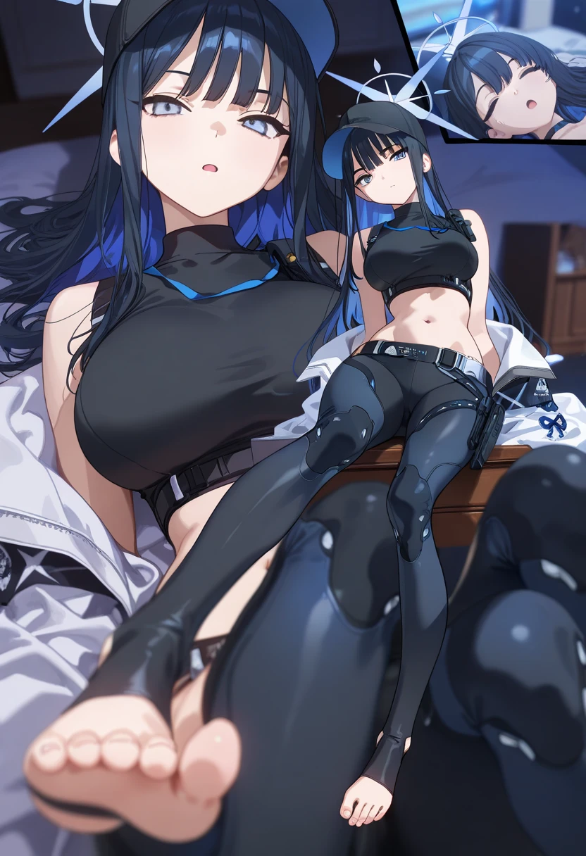 masterpiece, best quality,anime style, 1 girl,(((slender body))), (((small breast))),(((Jacket, Open your clothes, Open jacket, Blue jacket, ground vehicle, Sports Bra, bicycle,buruma))),(((((brown penis tentacles bound the girl))))), ((((restrained, arms behind back)))),((((cum)))), (beautiful face), (((short hair))), (((straight hair))), ((((blue hair)))),detailed beautiful skin, (perfect hands, perfect anatomy)