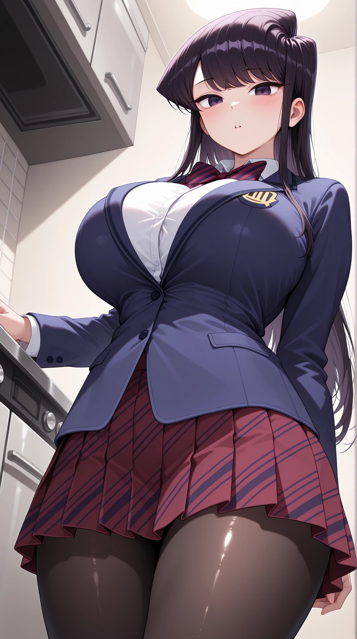 Girl 1 Plump Big Tits School Uniform White Shirt Pleated Mini Skirt White Niso
