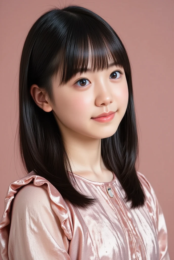((bestquality)), ((masterpiece)), (Detailed), perfect face,A half-Korean-Japanese-Thai girl with a young face.,small blue eyes,Celebrity nose,,Long magenta twintail hair