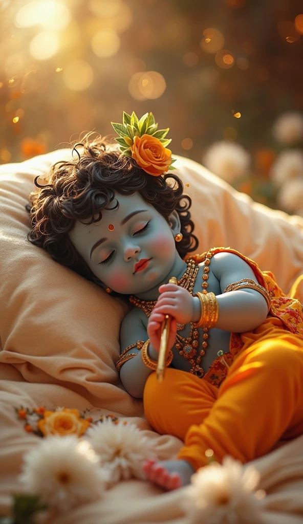 Lord Krishna as a small cute ??? sleeping