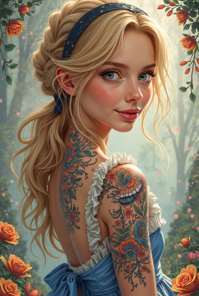 ((Masterpiece, best quality, photography, detailed skin, realistic, photo-realistic, 8k, highly detailed, full length frame, High detail RAW color art, diffused soft lighting, shallow depth of field, sharp focus, hyperrealism, cinematic lighting)), (nsfw:0.2), naked girl, flashing boobs, ((small boobs:1.2)), gorgeous girl, 18yo, sexy look, (close up in her face adn her chest), looking at the camera, pretty face, light color eyes, fullbody, freckles, tattoo, small aureolas, small nipples, goddess beauty, braids, perfect body