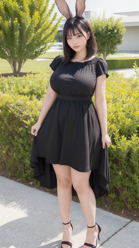 ((best quality)), ((masterpiece)), (detailed), perfect face, araffe woman in a long dark-blue shirt and blue denim skirt walking down a street, thicc,  wavy  short hair , she has a jiggly fat round belly, bbwchan, wearing tight simple clothes, skinny waist and thick hips, widest hips, her belly is fat and round, soft curvy shape, hyperrealistic full figure, wearing a cute top, wide hips, wearing 10 bracelet , wearing huge diamond necklace 