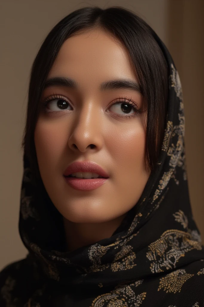 Saudi Arabian woman wearing hijab、Elizabeth Taylor&#39;s face、((Tan skin))、非常にDetailed肌、((Surreal skin))、((I am enjoying my trip to Japan))、Cinematic Light、Hands are not photographed、Half Body、Digital SLR、Bokeh、((front))、masterpiece、Detailed、Dark atmosphere、Too much background in the photo、((Travel Photography))、((The background is an ancient Japanese capital))