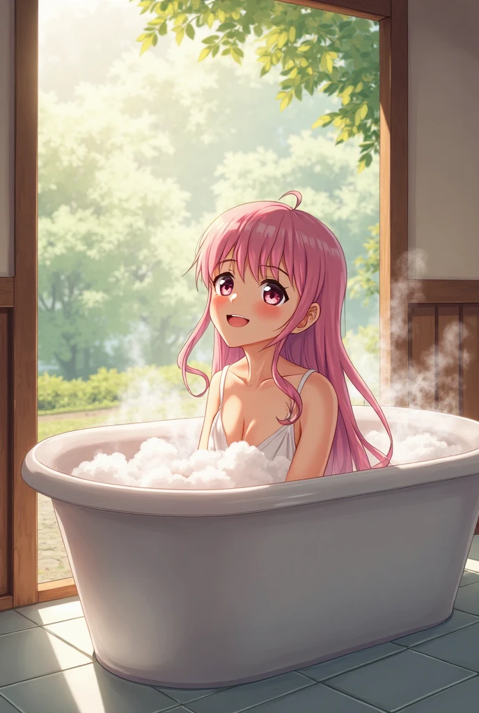 anime girl in bathtub without underwear