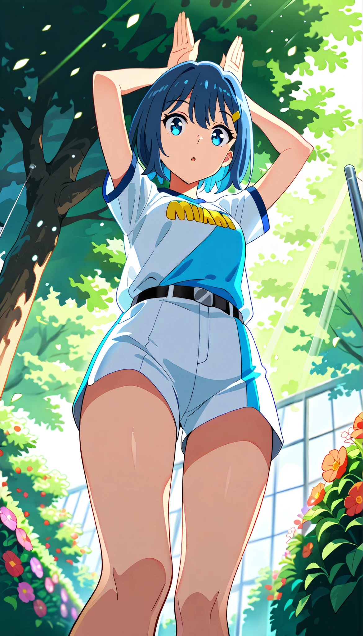 (masterpiece),(best quality),ultra-detailed,illustratio,Explicit,Beautiful body,Beautiful Nose,Beautiful character design,perfect eyes,perfect face,wallpaper,ultra highres,4K,photography,(Beautiful, large breasts:1.2),(beautiful face:1.2),(beautiful legs, perfect legs),(Beautiful ,large ass:1.2),shiny skin,anime screencap,official style,1girl,solo only,Saki Nijino,wearing school_uniform,wearing white panties,BREAK,blush,embarrassed,closed eyes,cameltoe,standing,open stance,lift skirt,show panties,BREAK,cowboy shot,looking at side,from forward,on the train