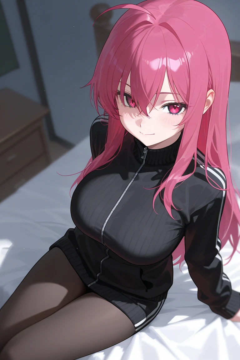 4K Ultra Clear，16-year-old girl，half squatting，legs are open，Lace，Black jumpsuits