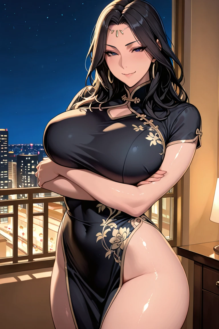 Huge breasts,cheongsam,Show your legs,House violence,slim,night,Sexy and feminine look