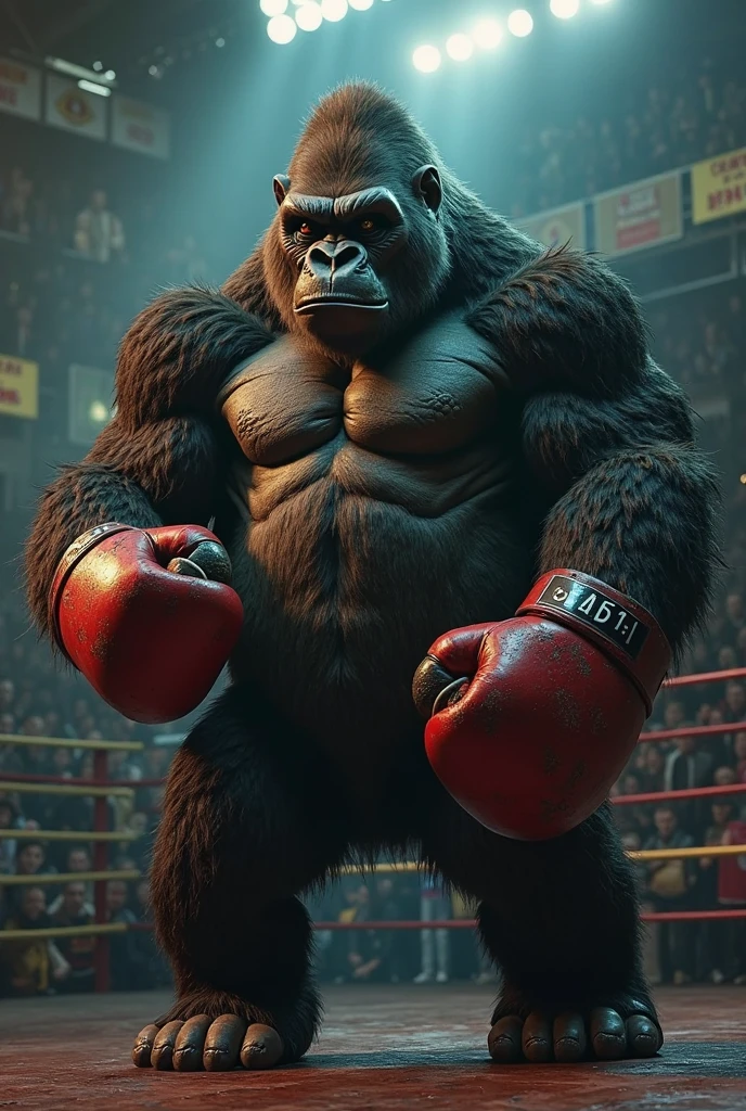 Detailed picture of a donkey kong anthro, (chocolate brown), squat down on a sumo ring, trending on Art Station, Ross Tran, ruan jia, foxovh, ((determined expression, put his hands on his thighs, wearing mawashi, (((dynamic lighting,))), cartoon