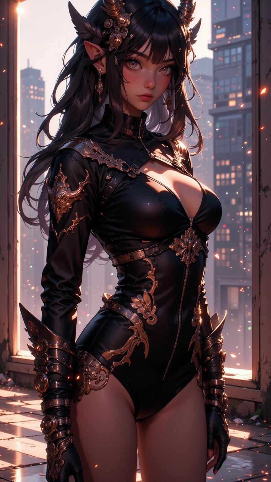 Hyper-realistic portrait of a woman ,Fantasyart, photo realist, dynamic lighting, art station, posters, volumetric lighting, Very Detailed Faces, 4K, awardwinning,, 1 girl, in dark, deep shadow, subtle,cowboy shot,(official clothing:1.4) ,long hair,hair blue,