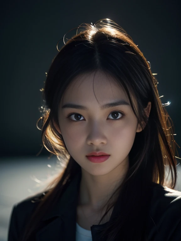 (RAW Photos:1.2)、Highest quality、Beautiful detailed girl、Tight bodysuit、Latex bodysuit, Laughter、Highly detailed eyes and face、Beautiful and detailed、Large file size、High resolution、High resolution、More about 8k wallpaper、Highly detailed Ticker uniform 8K wallpaper、Light on the face、Cinema Lighting、16-year-old girl、Sexy pose、(Photorealism:1.4)、Consciousness upward、Surrealism、 From below、Super detailed、masterpiece