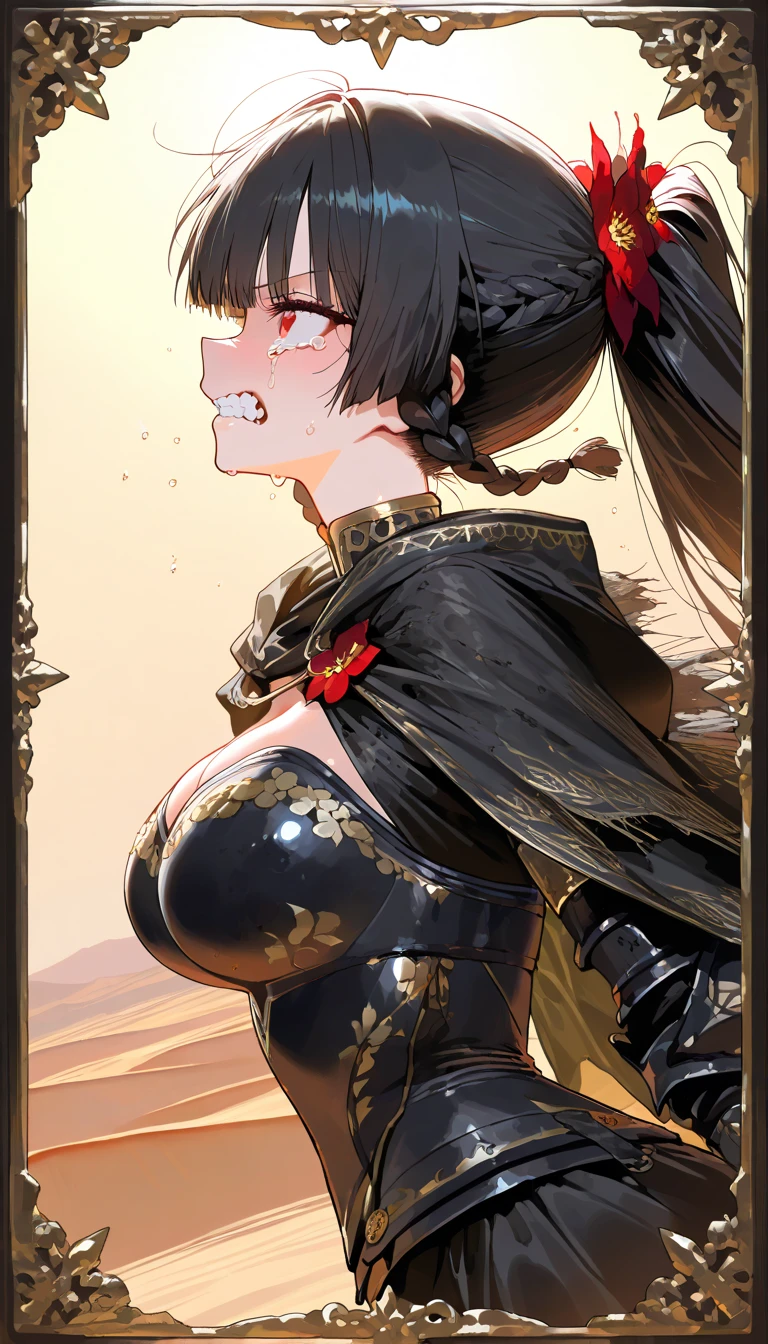 (HD, Sharp, Fractal), 1 woman, black hair, Super Glossy Skin, Evil Dancer, (crotch tattoo:1.1), Design tights, Evil smile, ahegao, blush, sweat, open mouth, rolling eyes, tears, tongue out, open the thighs, famale masturbation, (female ejaculation:1.4), gangbang, 2 men, 2 penis, hairy man behind her, grabbing penis, fellatio, tongue licking, cumshot, facial, bukkake