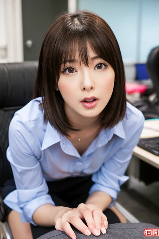 (highest quality、ultra high resolution、sharp focus)、((excellent anatomy:1.4))、(Photoreal:1.08)、(Japanese office lady:1.3)、detailed skin texture、detailed face、black business suit、black tight skirt、high heels、narrow side、physically thin、thin thighs、short hair、((looking at the viewer:1.4 ))、((視聴者にBlowjobチオをしている))、Blowjob、((close up on face:1.4))、sexy、sucking penis、Licking a penis、saliva、(Focus on the face)、