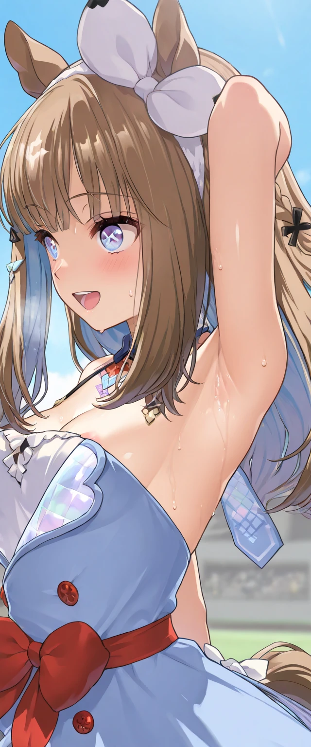 nsfw,uncensored,super fine illustration,8K CG wallpaper,best quality,extremely detailed,ultra high res,best aesthetic),(cowboy shot,from front), 1 girl, idol master,(it has kamiya),,(brown hair), (medium long hair),(forehead:1.1),((red eyes)),shiny hair, shining eyes, delicate line tail face, sitting, spread your legs, leaning forward, open your mouth, (glin),(smile:1.5),(one eye closed:1.5),((flat chest,midium breast)),(ahegao:1.5),((stick out tongue:1.3)),(blue idol dress:1.5),(open clothes:1.3), (glowing skin:1.3), (Sweat:1.4), (brown pubic hair:1.5), (brown armpit phair:1.5),open vagina:1.3), (bukkake:1.7),(cum on Face:1.5),(cum on hair:1.5),(cum on armpit:1.3), (siting), (squatting),(vaginal penis:1.2), testicle, (a man:1.2), hetero, (lady sit astride on man:1.3), (sex,lady on top,ass pov), (intense sex:1.6), (concert hall,perfect lighting),(look at camera)(((multiple boys:1.9, peeing on a girl,multiple penises:1.9, gangbang))),looking at viewer),(happy:1.5,love:1.3),(dynamic pose),(spoken heart:1.5),(peace sign:1.5),(ahegao:1.3),(background,idol live stage1.5),(bloom:1.3),(Commemorative photo:1.5),