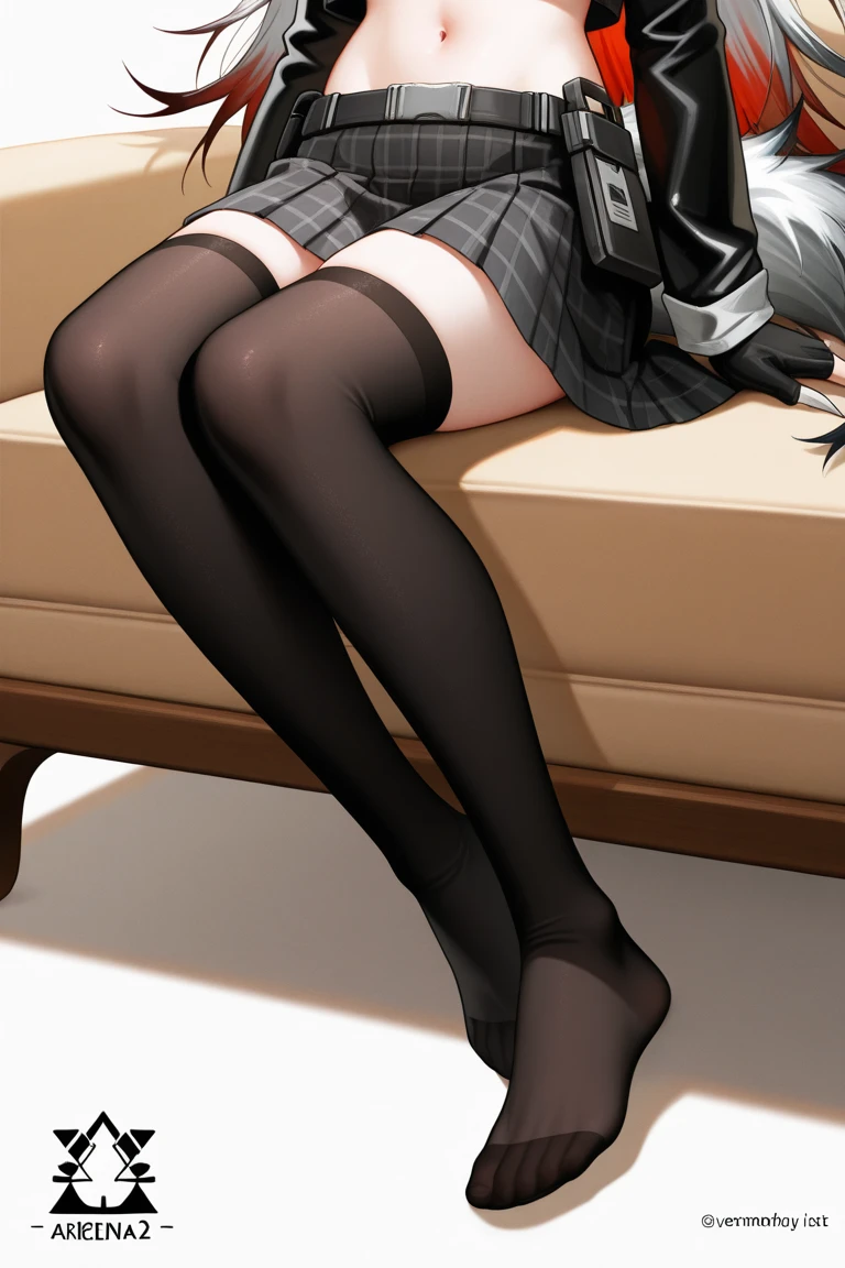 Orihime inoue sitting on desk, sitting on desk,fullbody,crossed legs, large breasts,looking at viewer,looking pityfully,high res,high quality, masterpiece ,black tight black skirt, white shirt, black jacket,black heels, black stockings , classroom,sfw, give acess to lick her heel,pulls her foot into the camera to be licked,look from below,look on her heels, pointing on heels,leg very close to camera,mocking smile, mocking