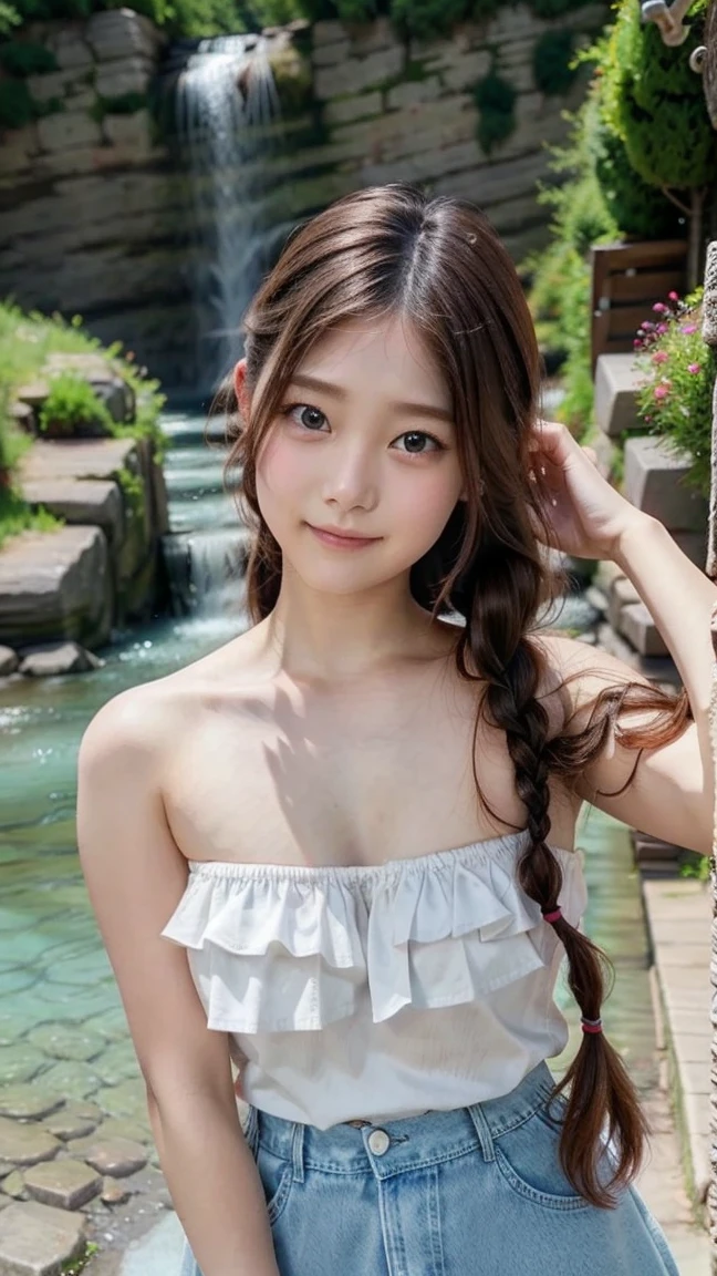 (masterpiece,highest quality,超A high resolution),Japanese women, (((Very beautiful 25 year old girl))), pretty girl、Look at the photographer、 ((Beautiful braids)), Very cute face, Glossy Lips, Double eyelids on both eyes,Natural smile、 Natural Makeup, Long eyelashes, Shiny and smooth hair、, Perfect limbs, Perfect Anatomy,((Completely naked))、 venue,Dynamic pose,Black Hair,See-through,beautiful girl、Idol、