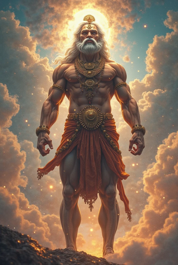 Lord Hanuman in space shadow