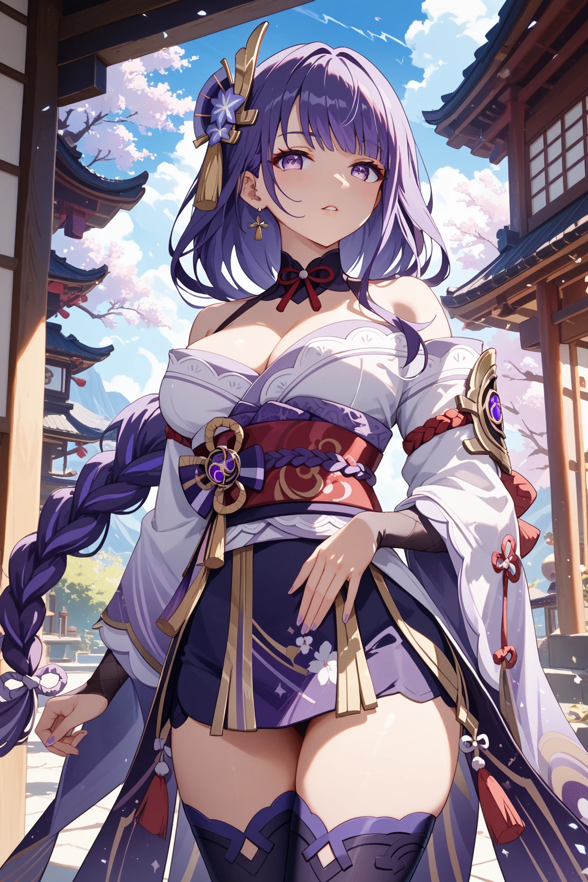 Holding the hilt of the Japan sword
