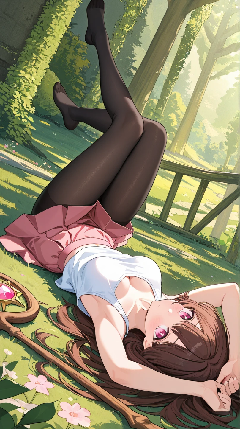 (best quality:1.2),1girl,standing_split,long black hair,white turtleneck sweater,sports shorts,pantyhose,beautiful detailed eyes,beautiful detailed lips,extremely detailed eyes and face,long eyelashes,serene expression,graceful posture,overlooking a lush garden, surrounded by blooming flowers,soft sunlight casting ethereal shadows,peaceful atmosphere,influenced by classical oil paintings,portrait style,vibrant colors,warm color tones,soft lighting,subtle bokeh effects
