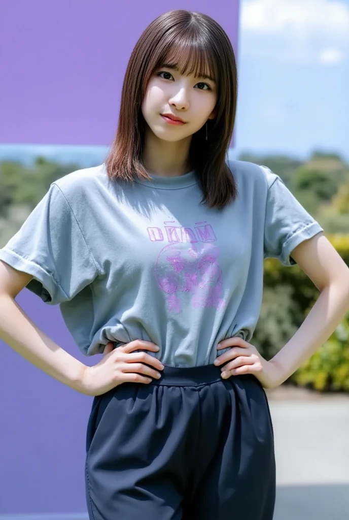 cute Japanese girl, 18 years old, photo, detailed, 8k, portrait, front face, masterpiece, mix race, wearing basketball jersey, little smiling, beautiful eyes, short wavy hair, white skin, round eyes, model, Suzu Hirose, uniform, Suzu Hirose,