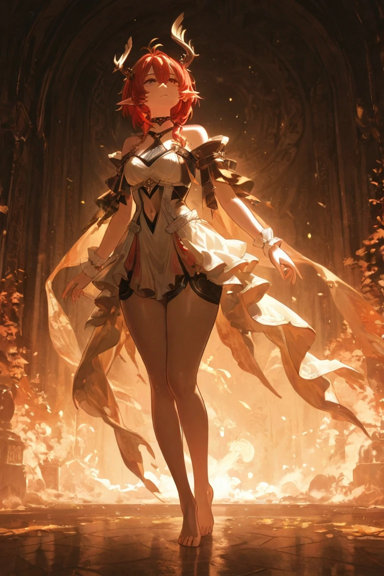 (a photorealistic portrait of a sorceress of fire making fire dance in a storm of rain: 1.5), a most exquisite beautiful sorceress, controlling fire manipulating fire, a woman, dynamic hair color, dynamic hair style, (most beautiful face: 1.3), (ultra detailed face: 1.2), wet hair, wet face, dynamic eyes color, full body shot, wearing dress made of fire, wearing intricate high heels, light make up, dancing in courtyard of a fantasy castle background, ((heavy rain drops: 1.1)), clouds in the sky, (anatomically correct: 1.4), (full body shot: 1.1) , vibrant, Ultra-high resolution, High Contrast, (masterpiece:1.5), highest quality, Best aesthetics), best details, best quality, highres, ultra wide angle, 16k, [ultra detailed], masterpiece, best quality, (extremely detailed), faize, Intense gaze, Cinematic Hollywood Film