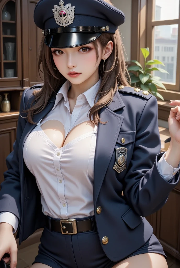 Highly detailed CG Unity 8k wallpaper,(masterpiece),huge 、Tight ass、Pale pink lips、（Blushing）、(Highest quality),(Super detailed),(Ultra-photorealism),(Best character details:1.36),Nikon D750f / 1.4 55mm,Professional Lighting, Anatomically correct proportions、Anatomically correct limbs、Anatomically correct fingers、Physically Based Rendering, One girl, Female Soldier,Zeon Military Uniform,Green military uniform,Fabric texture Military uniform,Pure white lining,Red tie,Bans、Brown Hair Updated Hair,Golden Ratio,[:(Detailed face:1.2):0.2]:,Pure loss of face_v1, K-Pop Idols、Broad shoulders,(Big Chest:1.5),Drenched in sweat,Red Flag,In the four corners,Nice views,Bright Sun、