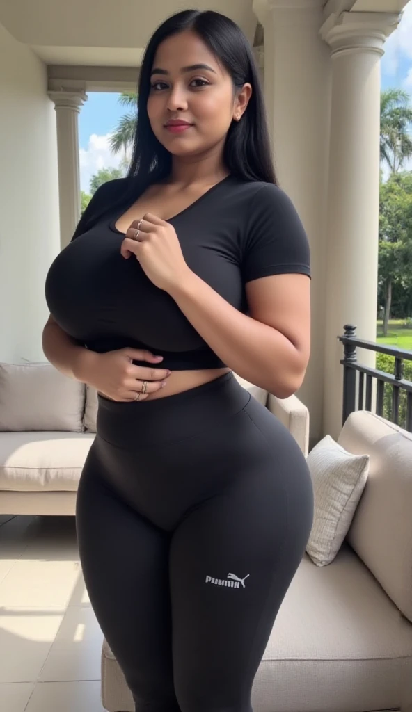 a pregirl, horse tailed, (Largest breasts), ((thicc body, muscle abs:1.3)), jealous, looking at viewer, (sfw wet skintight tank top), skintight jeans pants, athletic sneakers, photore, realisticlying, Best quality at best, (glasses), employee, 详细的脸, Sitting on a large rock by the river in the middle of the woods, diffuselighting, depth of fields, Background bokeh