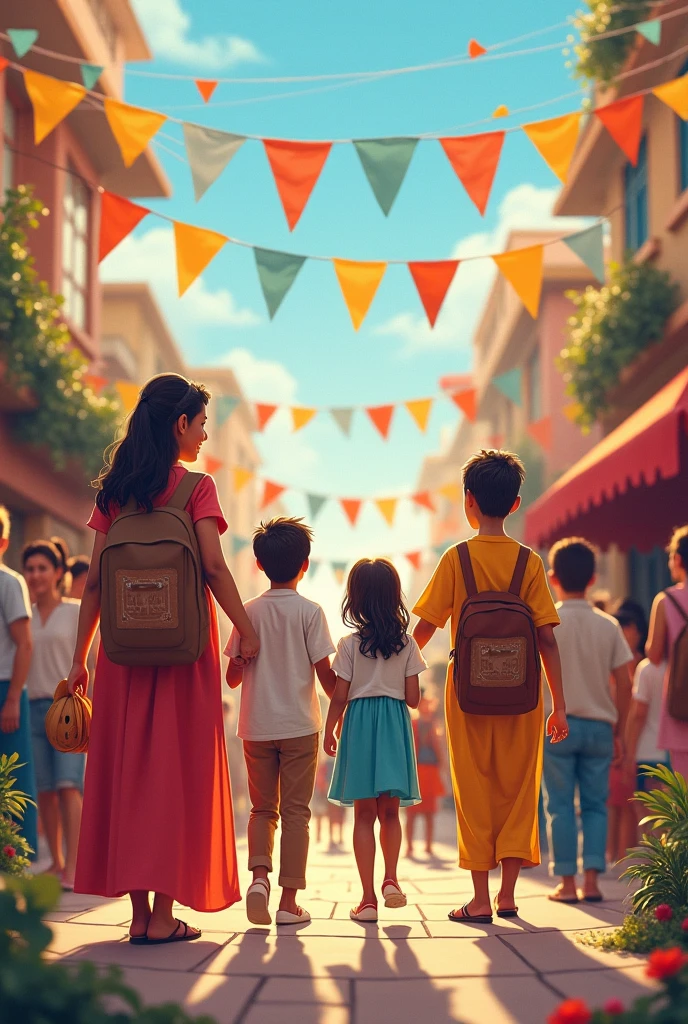 I want you to have as a reference the people in the photo that I share with you and create a Disney image, a movie poster, where the three people on the left of the photo, They find out that the two on the right are going to have a baby