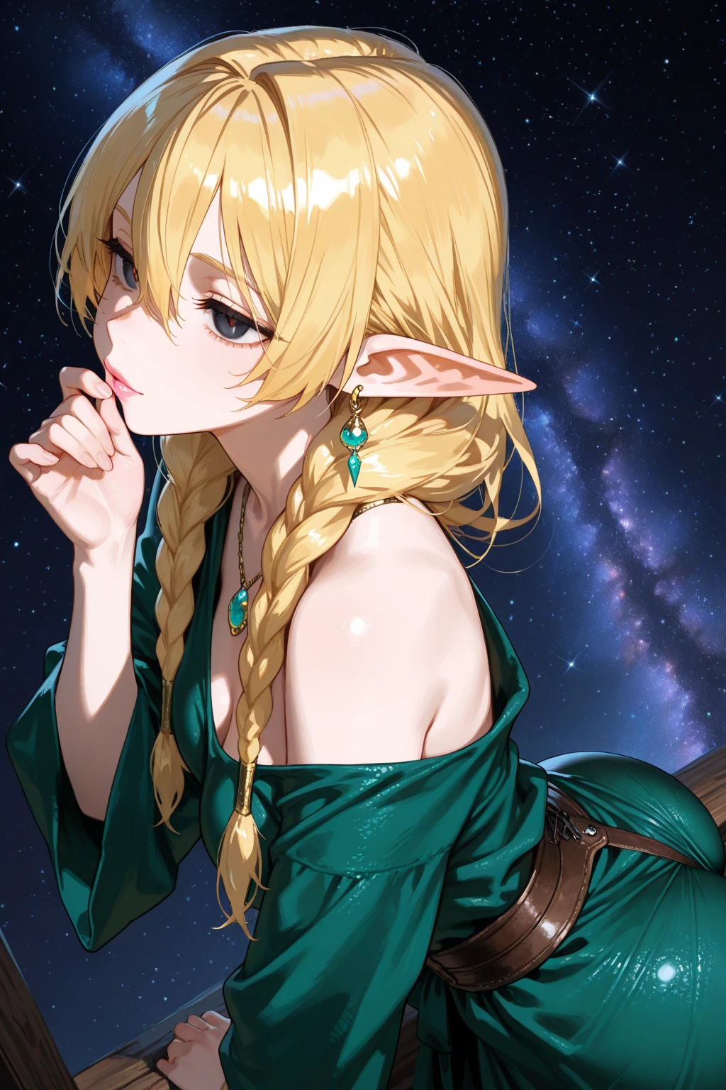 16 year old beautiful female elf,piercing eyes,long golden hair,bright的房间,bright,no shadow,room reflected in mirror,masterpiece,extremely high detail