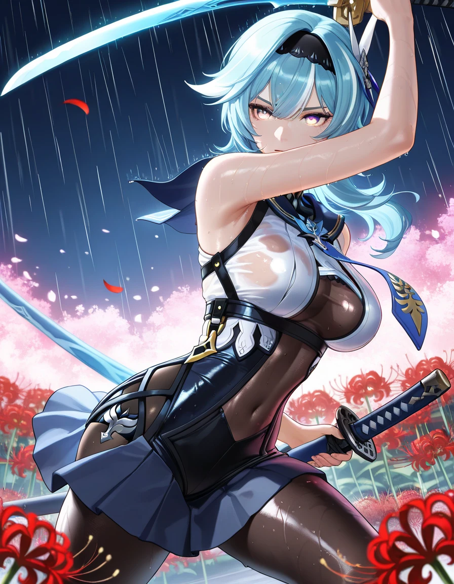 raiden shogun,bikini,smile, bounce