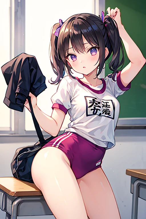体育倉庫室で青い長袖tracksuit in schoolを脱ぐExpose狂の女, blush, ((Expose, shame, , underwear, transformation))