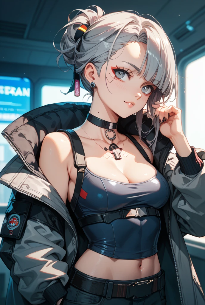 (Very delicate and beautiful:1.2)super model,,Beautiful breasts,voluptuous,【bike shorts】,,【3girls】,,Highest quality, High resolution, 8k,mini skirt.Three Girls.cyber punk.Mechanical Sword