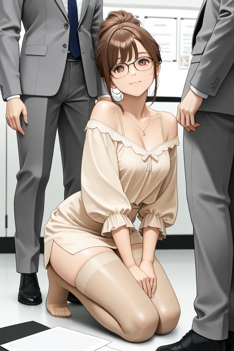 masterpiece, highest quality, Browsing Caution, Upper Body, Are standing, ((One boy),chest grab,(Grab from behind)1.2,((Are standing sex,Sex from behind))), orgasm,, Recall,Grab from behind,chest grab,
, Ayumi_arima,Long Hair,brown hair,25-year-old woman,big_chest, Single Pigtail,Pink Lip, Glasses,brown suit,1 braid,