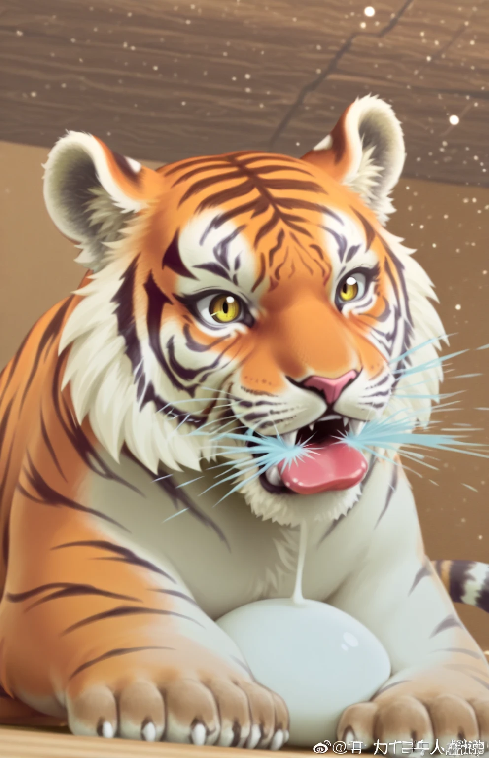 pitch_An_Glass,Subscribe to,feminine,anthro,felid,tiger,pantherin,Keidran,(von Foxovh:0.8),,