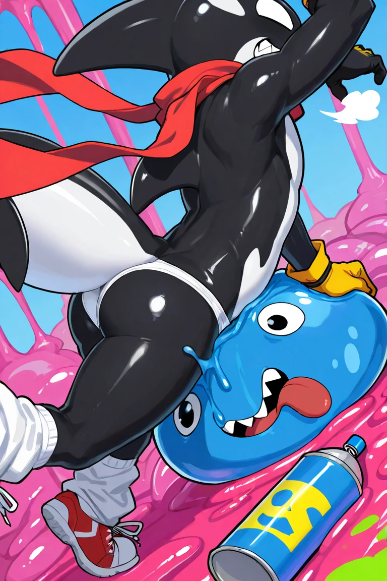 A young boy with devil-like wings is wearing a hero suit,Mouth wide open with expression of pain,Sweating and drooling profusely,Semen dripping from his huge erect penis,A strong, well-trained body like a bodybuilder,A large amount of ,Orgy,self-sucking,Masturbation,Hero Suit,Crying face,Devil Body,Biggest muscles、Across the muscle,Face facing up,fuck,Group Sex,rape