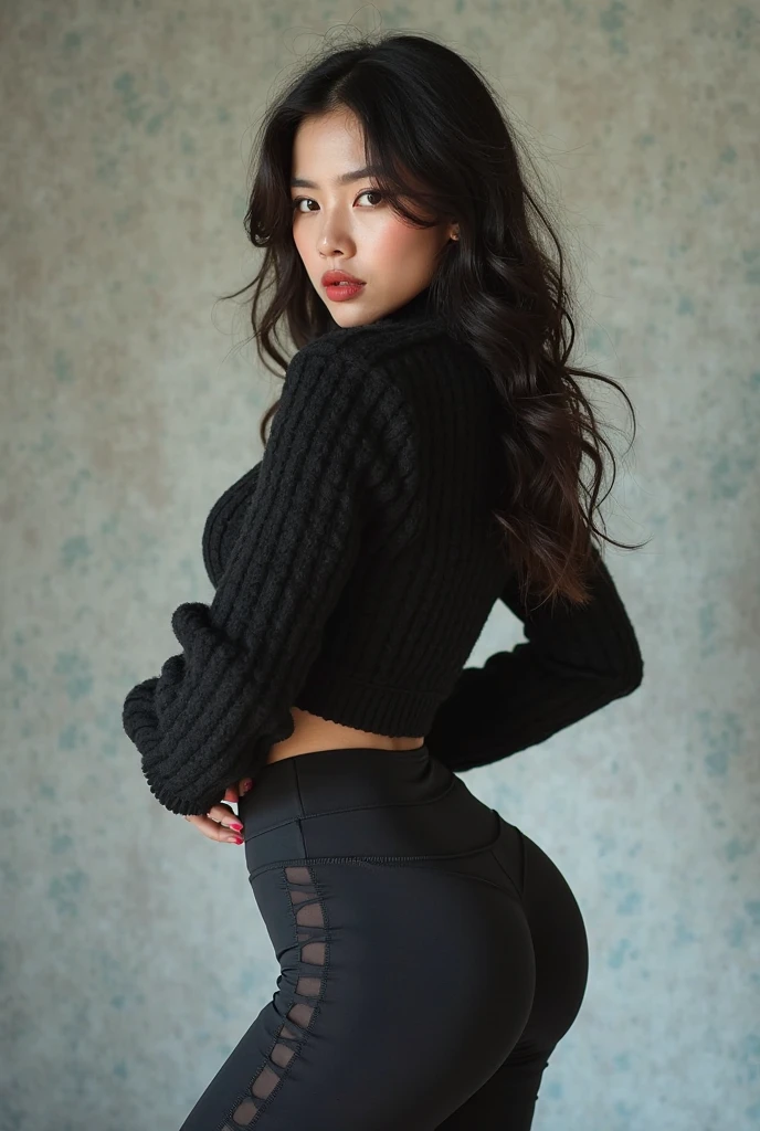 1 Girl,living room,Soft Light,Chinese Beauty,Tights,Dark-haired,long hair
