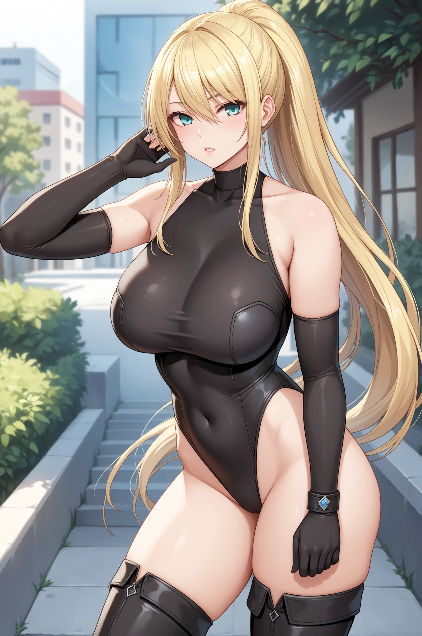 cute bunny girl,(((1girl))),((anime bunny girl with extremely cute and beautiful blonde hair walking seductively down the street)),(((bunny girl,anthro furry cute,bunny-girl))),(((bunny ears,bunny ears on head,big bunny ears))),
(large breasts:1.4),saggy breasts,(((blonde hair:1.35,colored inner hair,ear breathing,long hair))),((heterochromia,eye1 green eye2 orange,perfect eyes,upturned eyes:1.3,beautiful detailed eyes,finely detailed beautiful eyes:1,big highlight on eyes:1.2,slanted eyes)),((fat)),(((lustrous skin:1.5,bright skin: 1.5,skin tanned,shiny skin,very shiny skin,shiny body,plastic glitter skin,exaggerated shiny skin))),(spider lower abdomen,narrow waist,wide hip,athletic body,inflated legs,delicate detailed fingers,detailed body,detailed arms,human hands,(detailed face)),
cute,slutty,seductive,erotic,(((nsfw))),
(((slingshot swimsuit))),(((huge cleavage))),(detailed outfit,detailed clothes),
(dynamic pose:1.0),solo focus,embarrassed,centered,scale to fit dimensions,Rule of thirds,
outdoors,((night view)),(cyberpunk night street Background: 1.5,dark sky,alleyway,lonely alley,thick clouds,detailed background:1.25),
(best quality),(high resolution),(sharp focus),(ultra detailed),(extremely detailed),(extremely high quality artwork),8k_wallpaper,(extremely detailed CG 8k),(very fine 8K CG),((hyper super ultra detailed perfect piece)),flawless,(((masterpiece))),illustration,vibrant colors,(intricate),High contrast,Selective lighting,Double exposure,HDR (High Dynamic Range),Post-processing,Background blur,