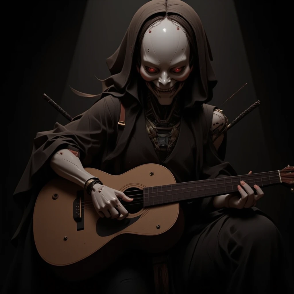 a skeleton wearing headphones, smoke coming out of its orifices, highly detailed, cinematic lighting, dark moody atmosphere, dramatic shadows, digital art, concept art, 4k, photorealistic, moody color palette, dark tones, chiaroscuro lighting, dramatic highlights, ultra-detailed, hyper-realistic, intricate details, masterpiece, professional quality