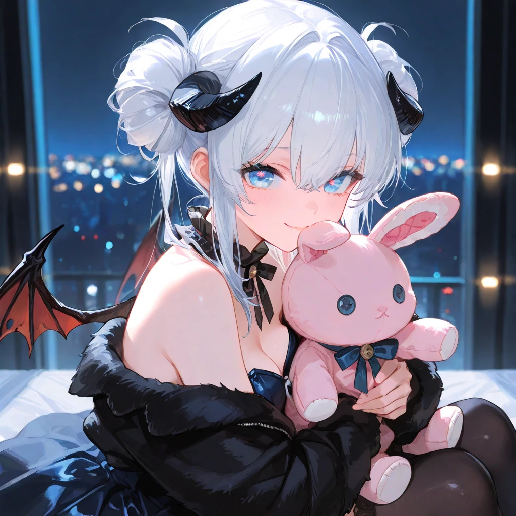 Details、ultra-detailliert、​masterpiece、top-quality、Beautiful fece、A detailed eye、 (Multiple women:1.4)、Three Succubus（symmetrical succubus wings）(Night time)、、(bow ribbon:1.1)、(Two-side-up)neck tie、bra very、耳环、()、Shady face、(dark backgrounds)、Young features、(、long-sleeve、(fluffy sleeves fluffy hair、(Open your mouth and laugh)、、l、Chiquita、Colossal tits、Colossal tits、(Put your hand on your face)、、Ruffled uniforms、hair clips、(Ridicule:1.1)、、Angle from the front、respected by women、(upward looking gaze:1.2)、超Colossal tits、(hearts symbol:1.5)、(Mass of heart:1.5)、(Heart Effect:1.5)、(heart mark:1.5)、demon tail、Devil's Tail、Succubus、(超Colossal tits:1.3)、Colossal tits、(Tattoo of the heart:1.3)、Yodare、Devil's Tail、Boob Matching（confused and blushing、、kawaii facepose your ahegao）　Bury your face in cleavage　　Sullen expression　queen　sitting on　Complete capture by turning your hands from behind　Hug me from behind and catch me　Chest rubbing from behind　Tie your legs together and hug