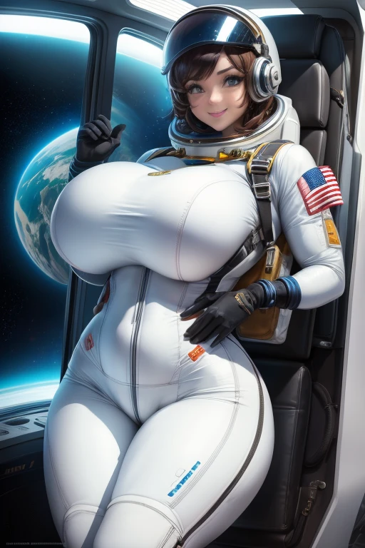 Anime girl in space with a spaceship in the background, thick and smooth warframe thighs, gynoid body, Usa un Space suit, Centaur Astronaut, Retrato Anime Space Cadet Girl, en Space suit, vestido con Space suit, con un Space suit puesto, biomechanical oppai, Totally adequate space, Spacesuit, Thicc, Silver space suit, Space suit