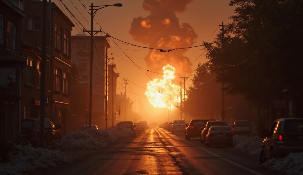 New York City in Chaos; bombs exploding