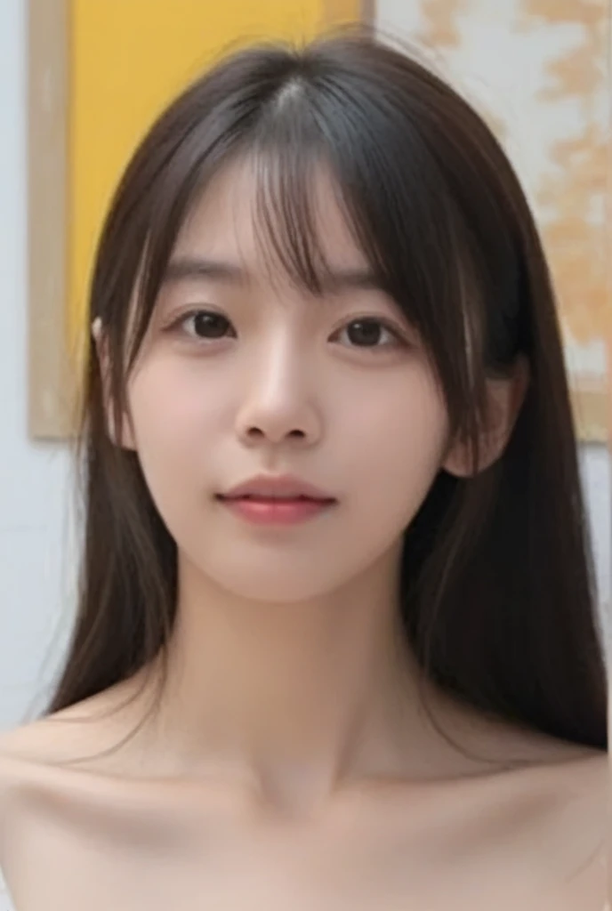((highest quality、8k、masterpiece:1.3)),((((upper body shot)))),(((nude))),(((nipples))),Ultra-high resolution,big eyes,Japanese,bangs,(a girl),(1 girl),((16 years old)),((facing at viewer)),(long hair)