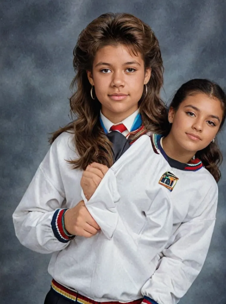 (2 young girls), (Caras hermosas muy detalladas), Incredible faces and the most striking qualities.:1.4), (ultra-detallado), (Fondos de pantalla 8k unificados CG extremadamente detallados), el es muy detallado, high definition RAW color photo, professional photo shoot, Retratos realistas, Amazing face and eyes, unos ojos rosados, (Uniformes de escuela secundaria, minifalda plisada:1.3), cola de caballo doble, By the chestnut, modelo de bicicleta))), profundidad de campos, escuelas, Class,Small bodies