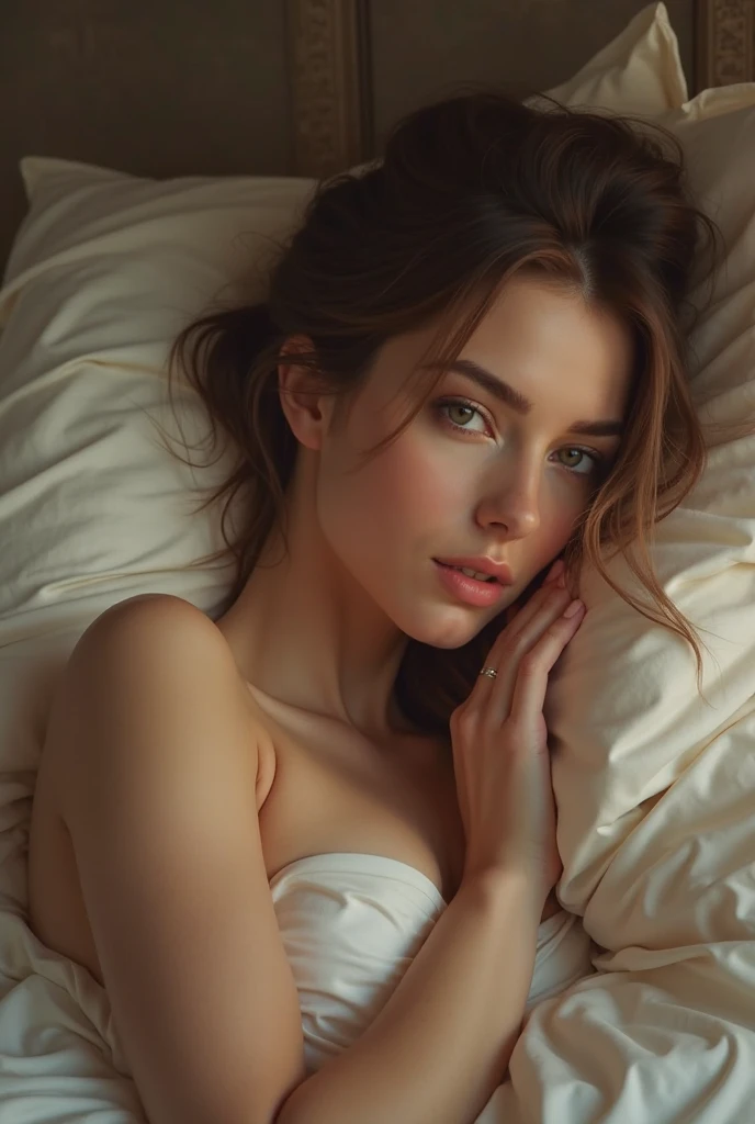 Beautiful girl sex on the bed