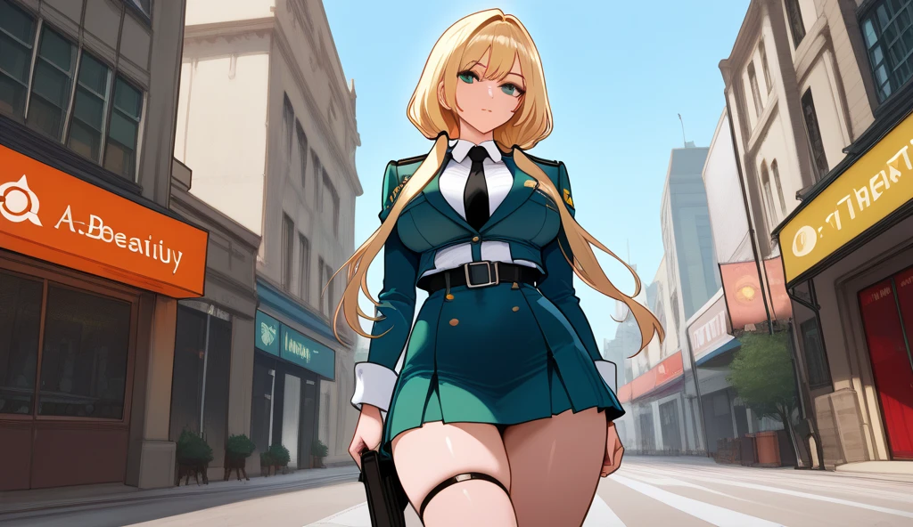 score_9, score_8_up, score_7_up, score_6_up, thighs, thigh focus, fishnet stocking, money in stocking, prostitution, prostitute, hellsing, seras, solo, tall, thigh only, thighs, thig focus, standing